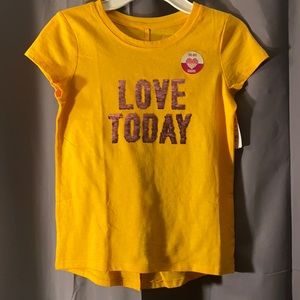 Yellow T Shirt with two way Sequins